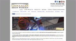 Desktop Screenshot of gonzalesironworks.com