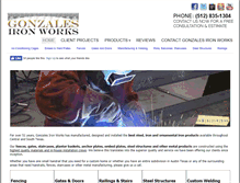 Tablet Screenshot of gonzalesironworks.com